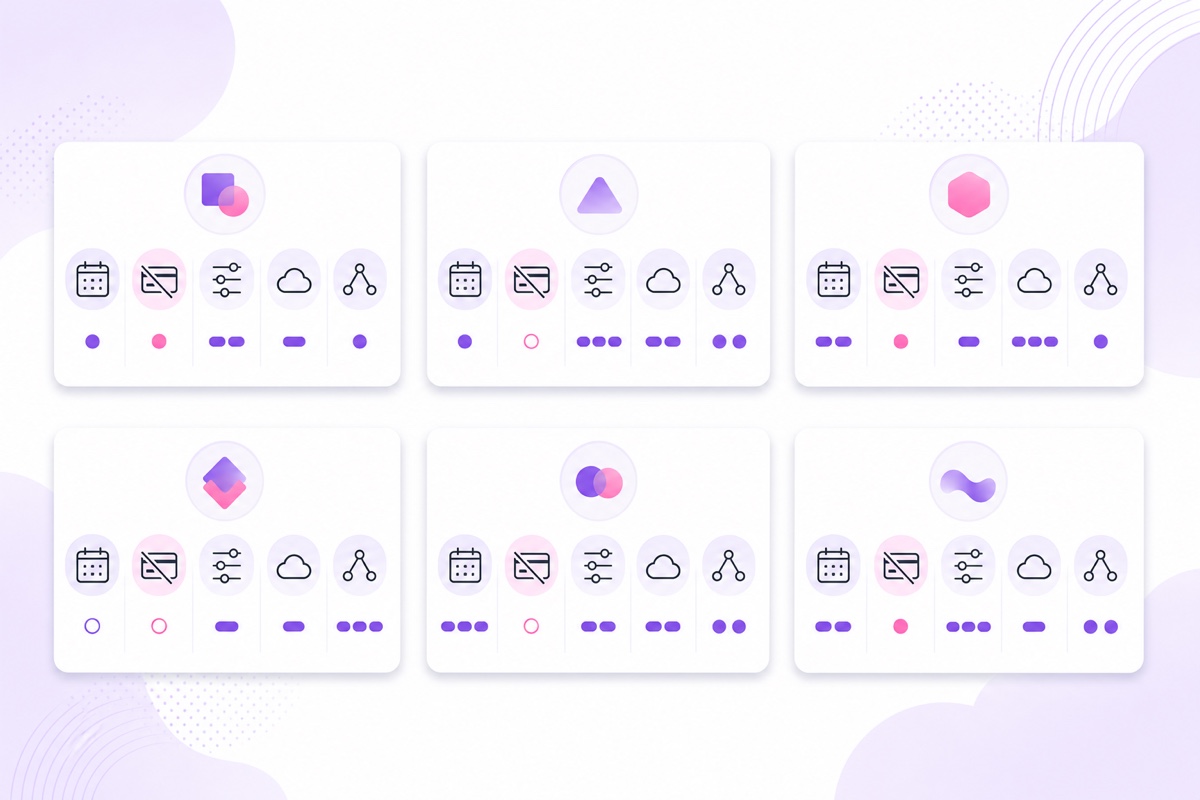Visual comparison cards for trial length, payment method, features, storage, and streaming destinations